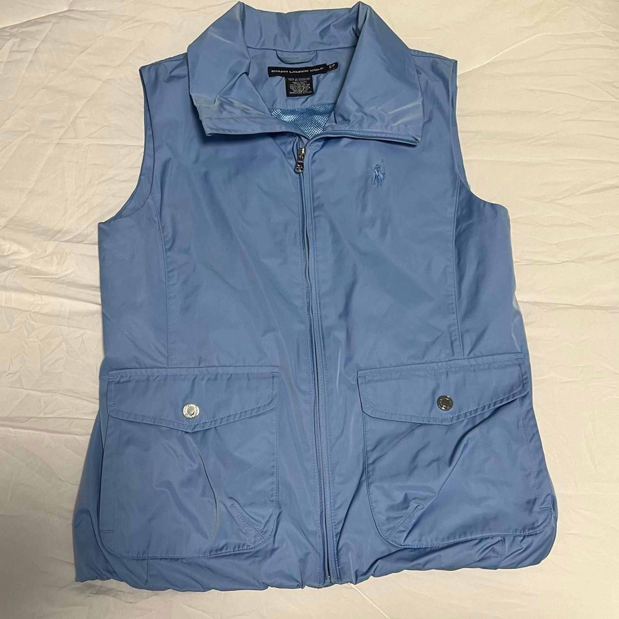Women’s Ralph Lauren Golf Baby Blue Zip Up Vest Size: Small
