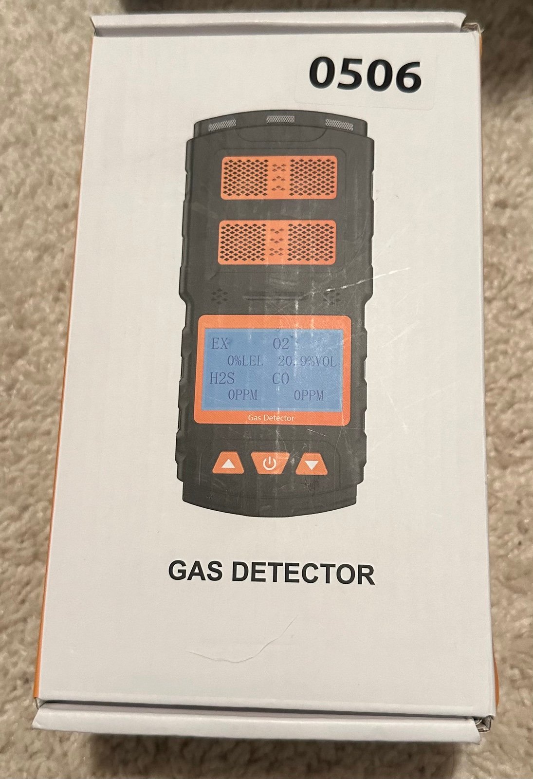 Gas Detector CHNADKS Rechargeable 4 Gas Monitor Ex H2s Co O2 W/LCD Indicator NIB