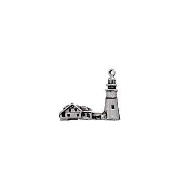 Sterling Silver Portland Head Lighthouse Charm - Maritime Jewelry