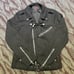 Tripp NYC Black Cotton Biker Moto Jacket Straps Punk Gothic Metal Unisex Size S