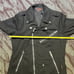 Tripp NYC Black Cotton Biker Moto Jacket Straps Punk Gothic Metal Unisex Size S