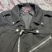 Tripp NYC Black Cotton Biker Moto Jacket Straps Punk Gothic Metal Unisex Size S