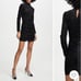 Likely Wylie Velvet Burnout Leopard Print Long Sleeve Mini Dress | SZ 0 | Black