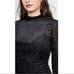 Likely Wylie Velvet Burnout Leopard Print Long Sleeve Mini Dress | SZ 0 | Black