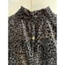 Likely Wylie Velvet Burnout Leopard Print Long Sleeve Mini Dress | SZ 0 | Black