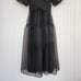 FREE PEOPLE 'Hailey' Black Party Puff Sleeve A-Line Midi Dress Black size 10