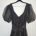 FREE PEOPLE 'Hailey' Black Party Puff Sleeve A-Line Midi Dress Black size 10