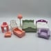 Lot of Playskool Dollhouse Furniture Bed High Chair Bed Cradle Lamp Sink Vintage