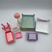 Lot of Playskool Dollhouse Furniture Bed High Chair Bed Cradle Lamp Sink Vintage