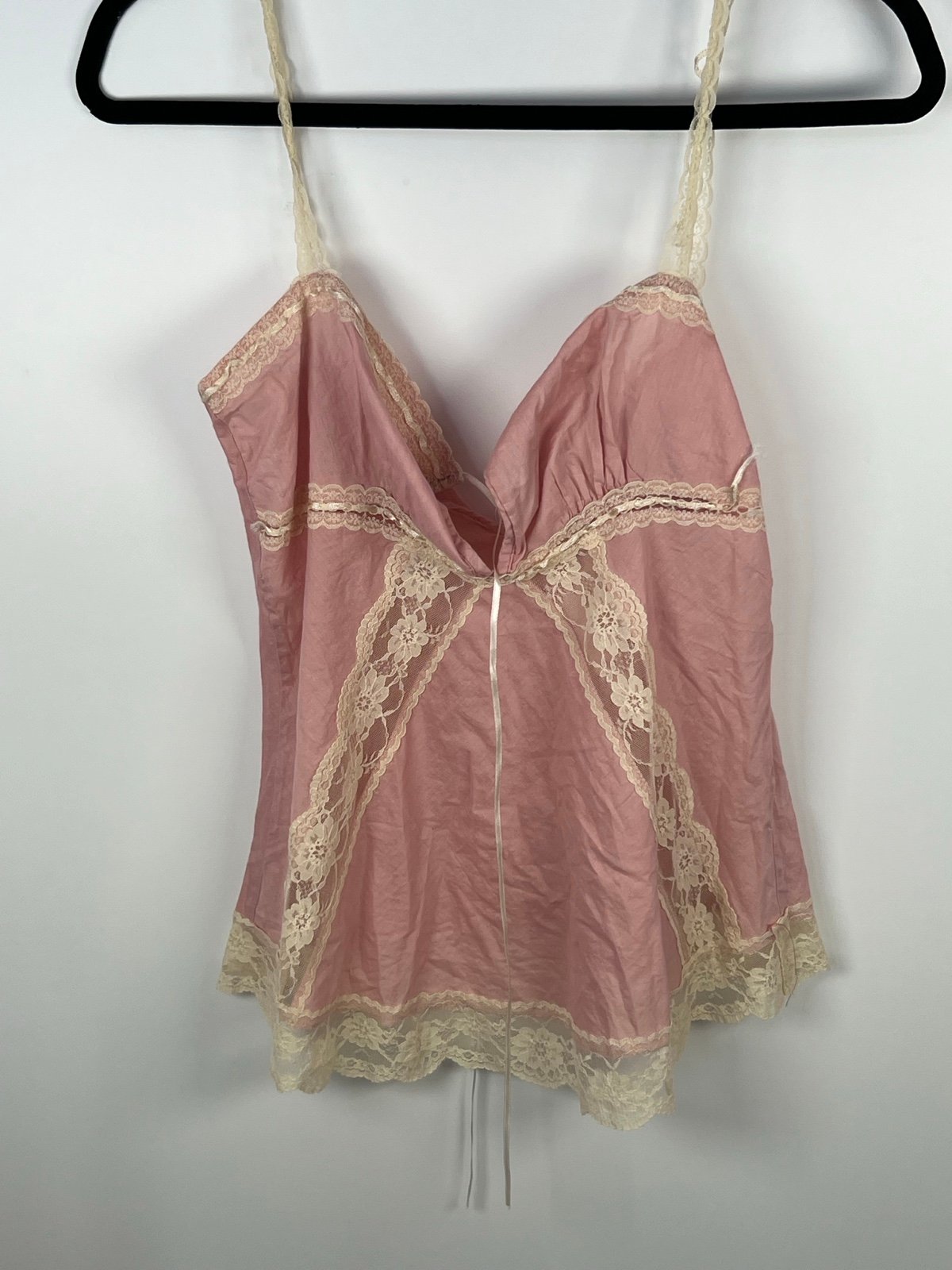 Lace camisole tie front