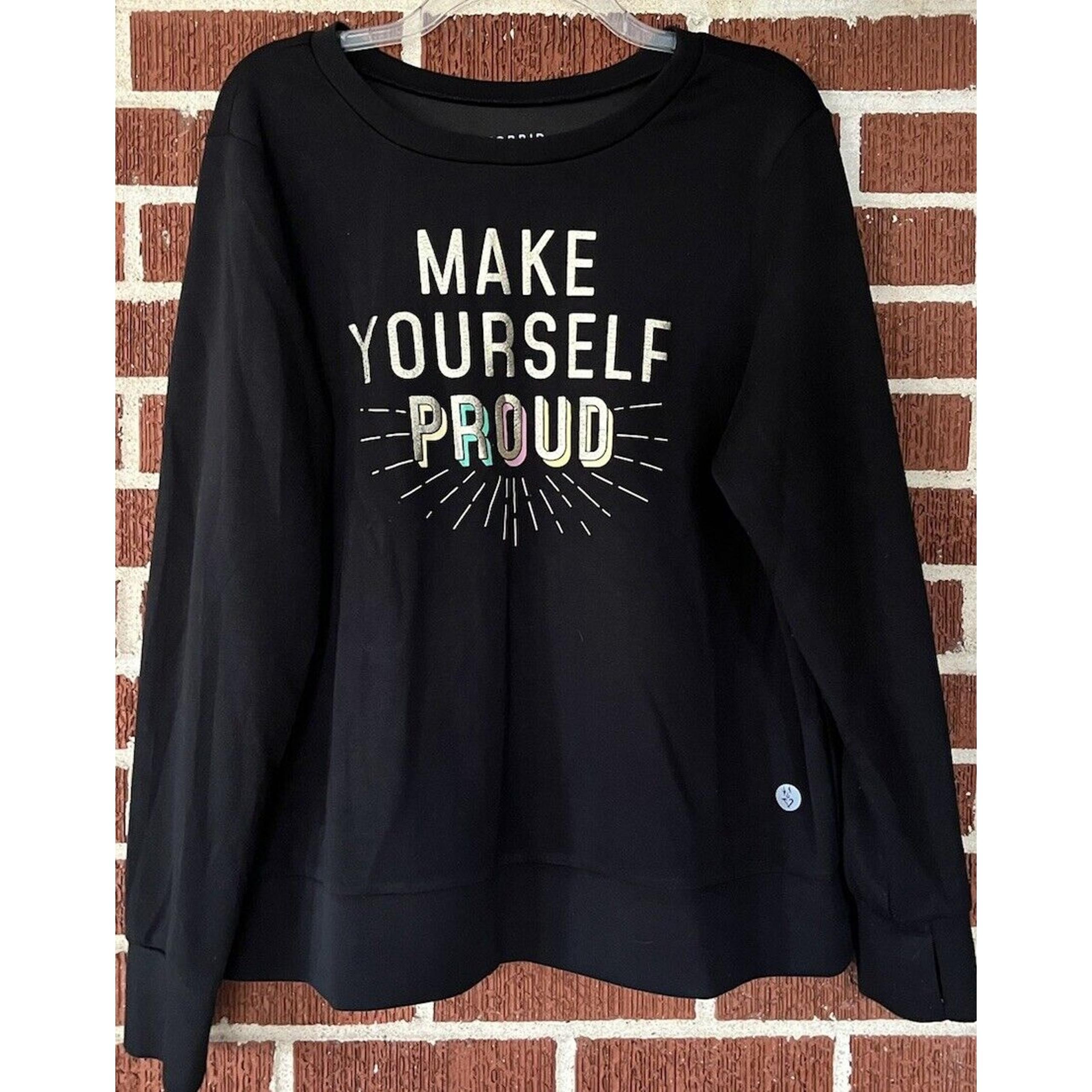 Torrid Active Black “Make Yourself Proud” Sweatshirt Size 1X