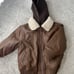 Starting Out brand Toddler Boy Leather Top Gun style fleece jacket