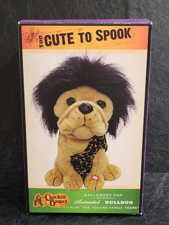 Halloween Animated Caveman Bulldog Sings The Addams Family Theme Cracker Barrel