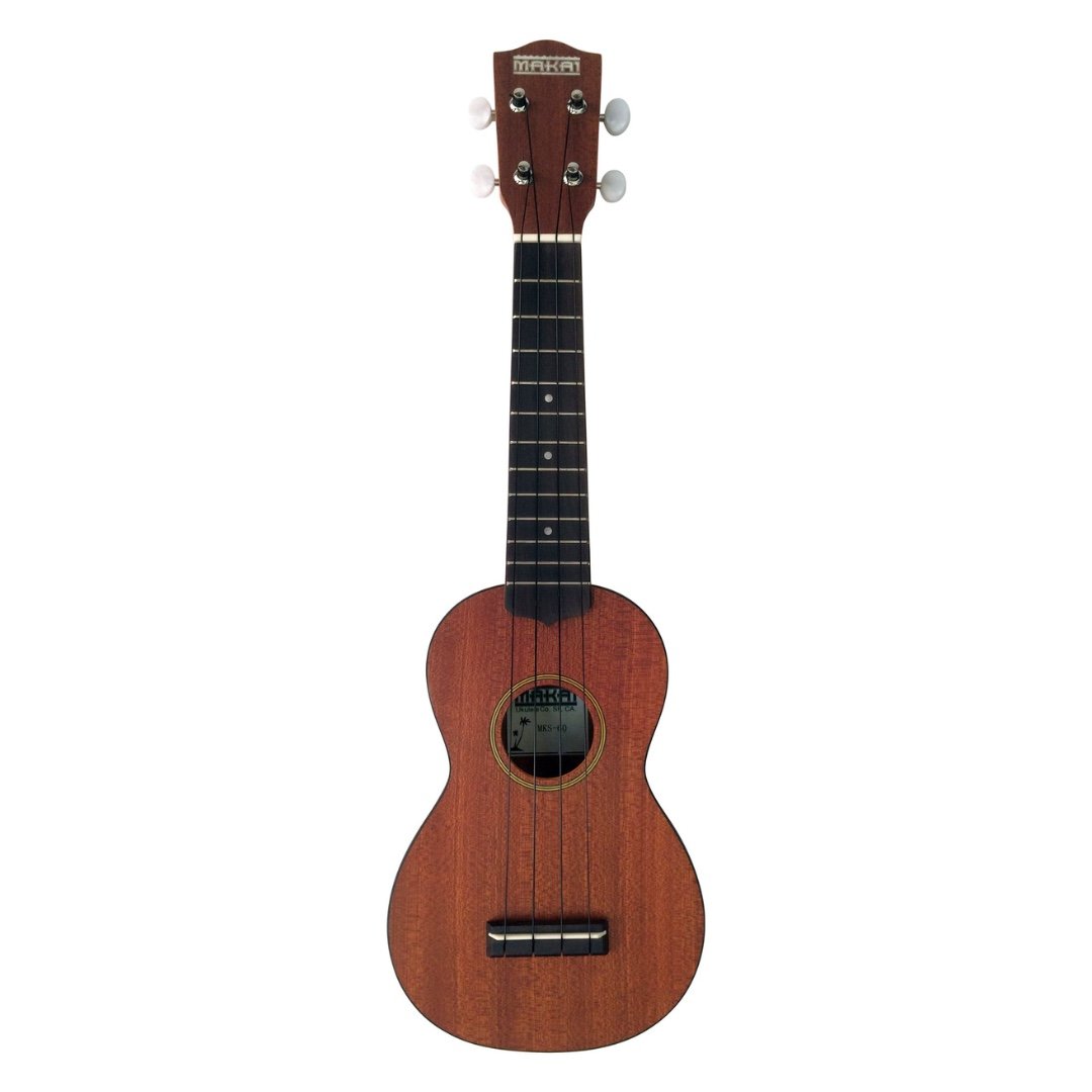 Makai Soprano Ukulele MKS-60 Mahogany with Black Binding Great for Beginners