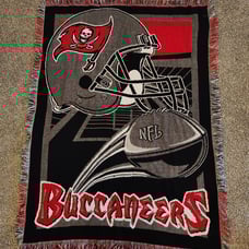 NFL Tampa Bay Buccaneers Northwest Co. Fringed Tapestry Throw Blanket Bucs Super