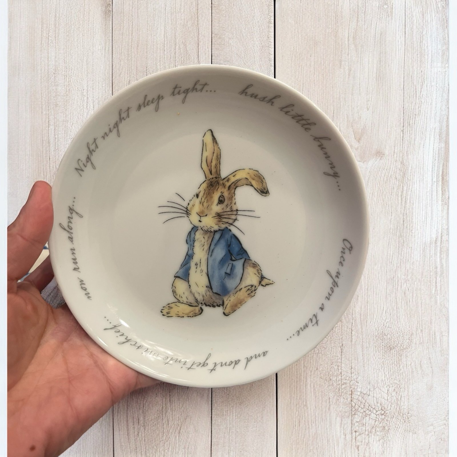 Beatrix Potter Set of 8 Peter Rabbit Appetizer/Snack/Dessert ceramic plate 6”