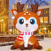 NEW 5 FT Christmas Inflatable Reindeer Outdoor Decoration