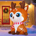 NEW 5 FT Christmas Inflatable Reindeer Outdoor Decoration