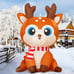 NEW 5 FT Christmas Inflatable Reindeer Outdoor Decoration