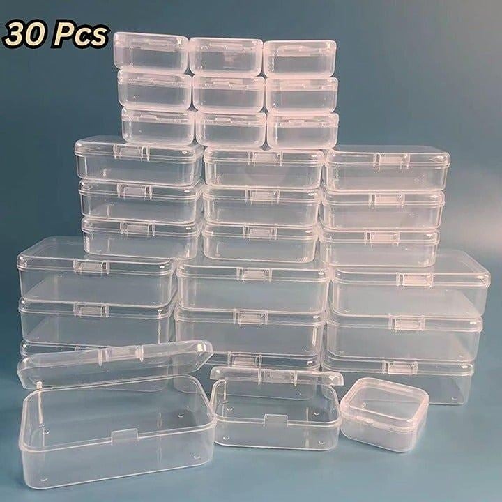 30 Pcs Small Containers Assorted Sizes Storage Plastic Containers with Lids