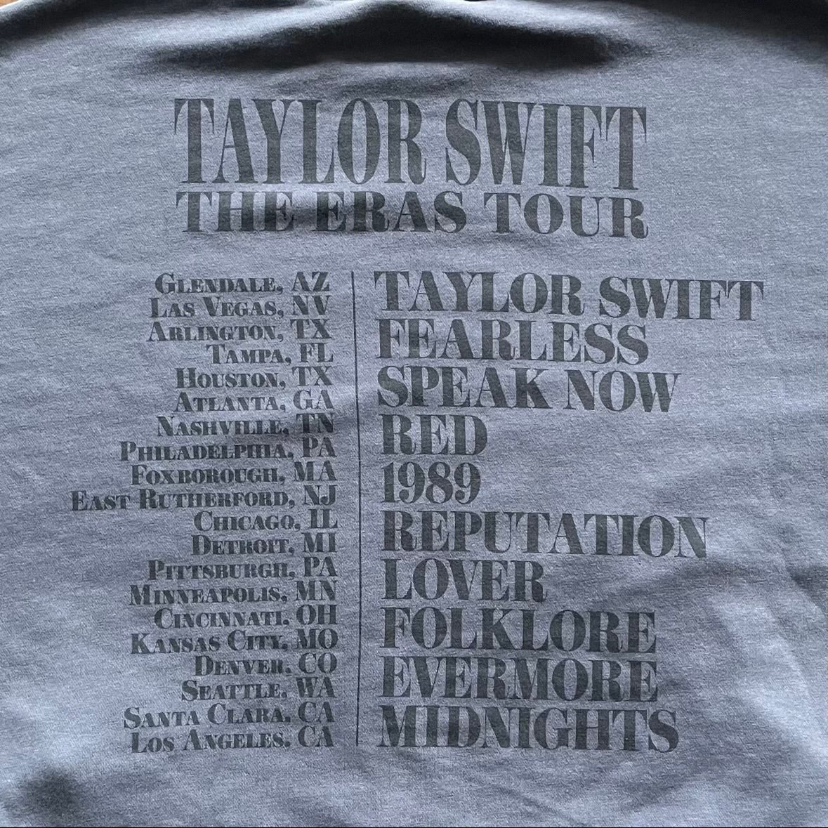 Taylor Swift eras tour blue crewneck