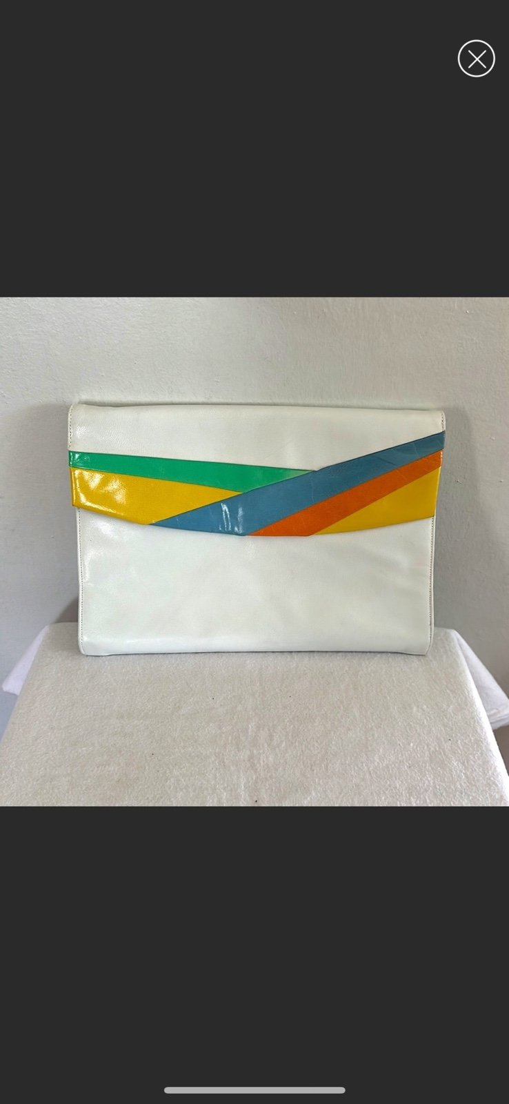 Nina Cream Multicolor Shoulder/Clutch with Detachable Strap Handbag