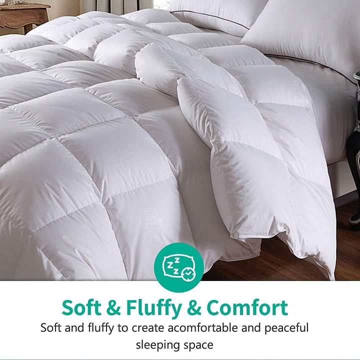 All Season White Duvet Insert Luxurious Hotel Bedding Comforters Queen Size-fqq