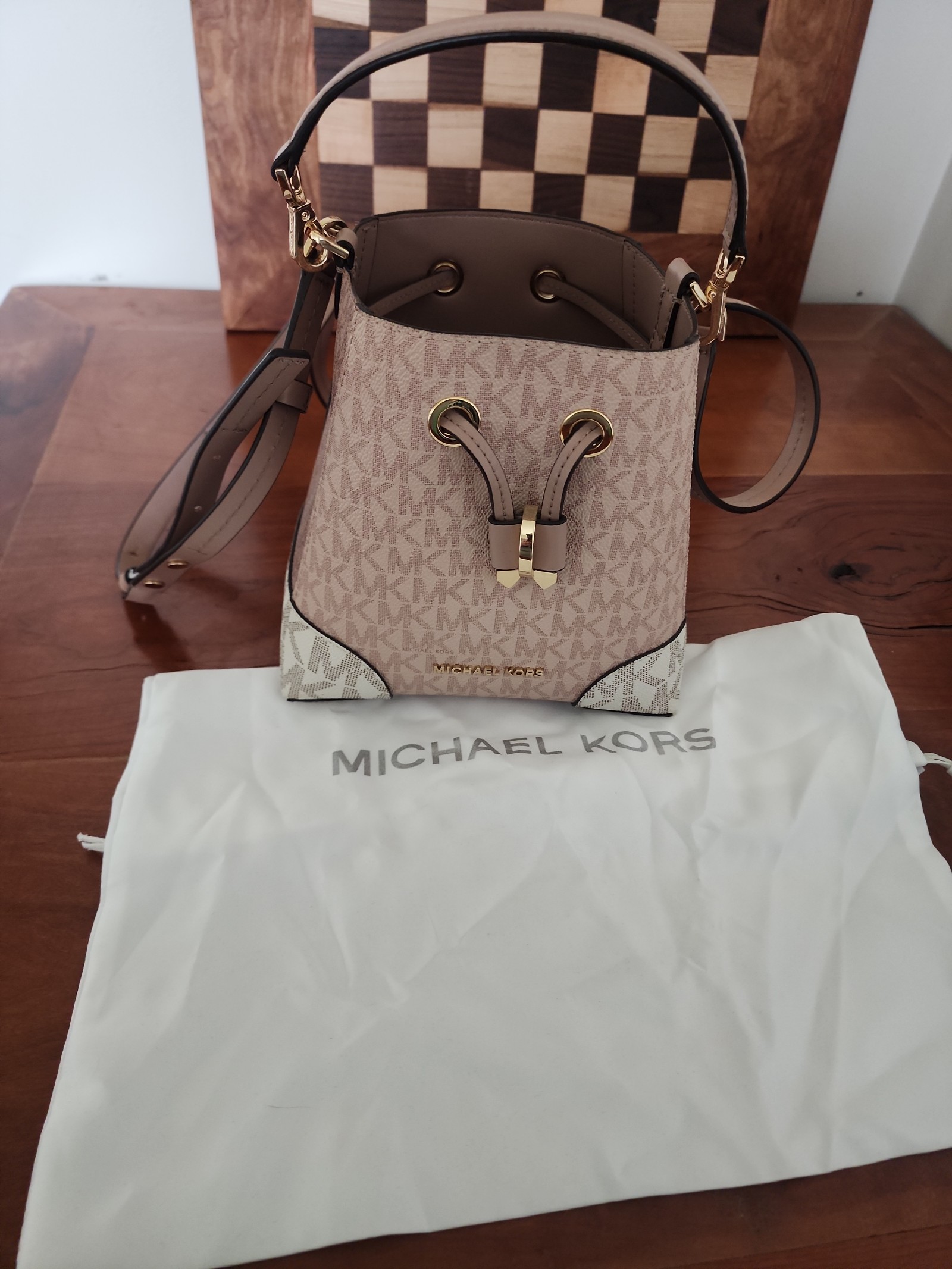 MK crossbody bucket purse small