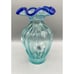 Fenton Aquamarine Cobalt Blue Scalloped Trim Retired Signed Shelley Fenton #218