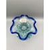 Fenton Aquamarine Cobalt Blue Scalloped Trim Retired Signed Shelley Fenton #218
