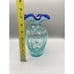 Fenton Aquamarine Cobalt Blue Scalloped Trim Retired Signed Shelley Fenton #218