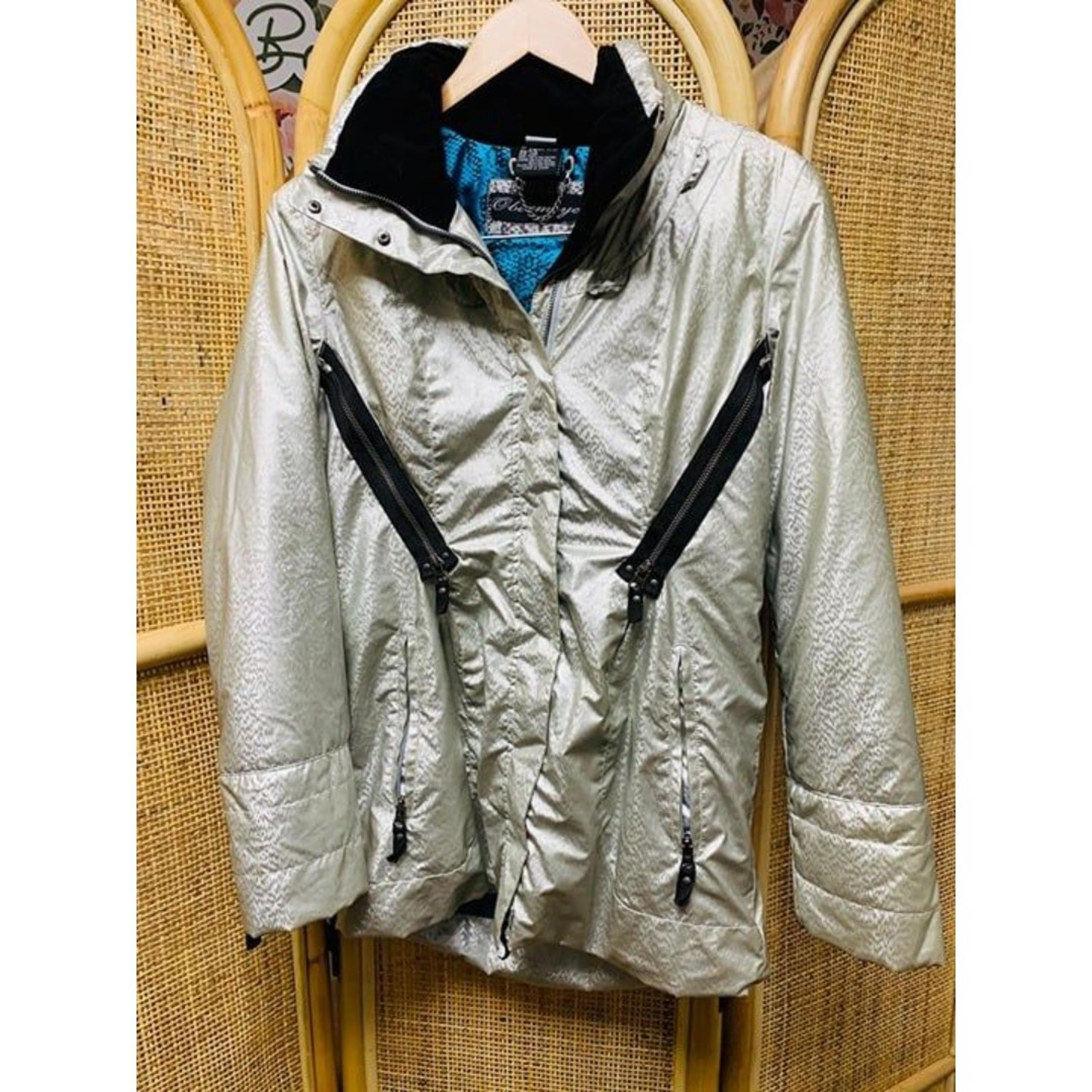 Obermeyer Silver Metallic Patterned Jacket | Size 4