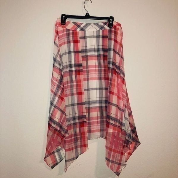 Tommy Hilfiger Plaid Handkerchief doble layer Skirt size 8