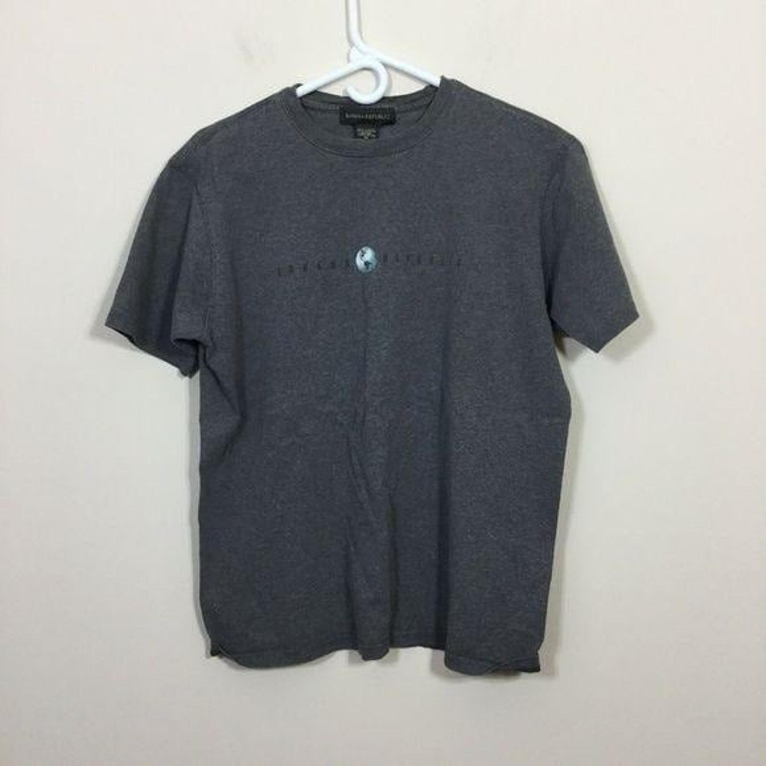 Banana Republic Size XS Gray Earth Logo T-Shirt
