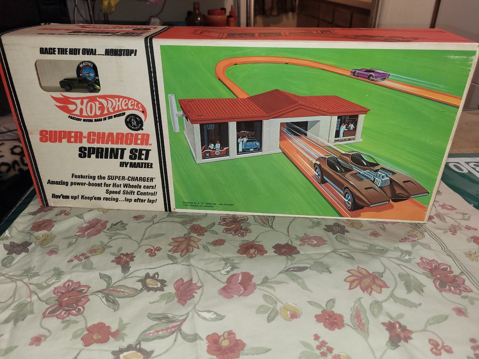1968 hot wheels super-charger sprint set by mattel