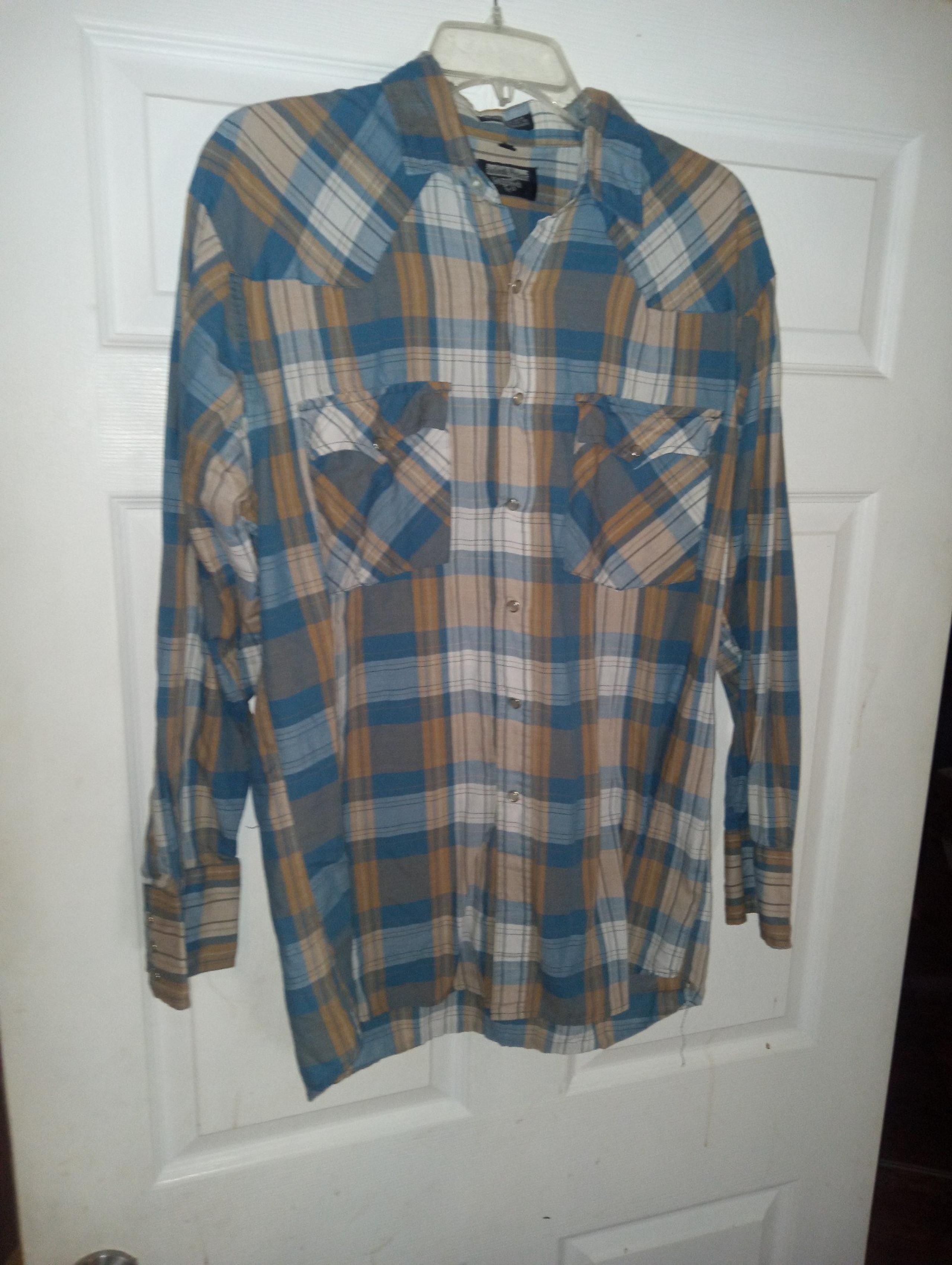 Vintage young bloods pearl snap shirt size M
