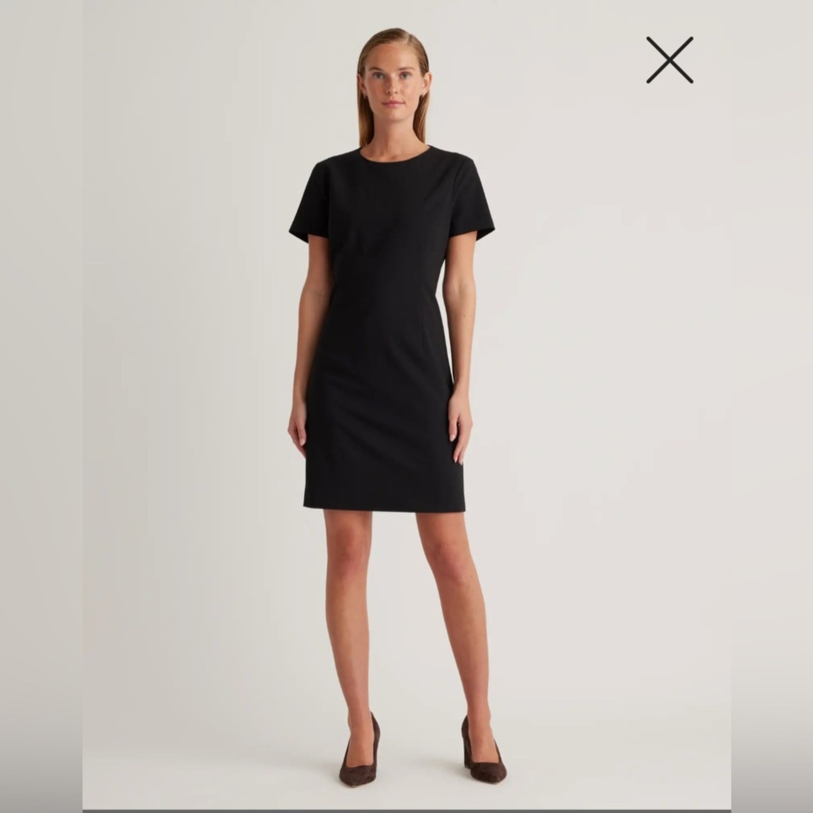 New Quince Italian Wool Short Sleeve Dress Black Women’s size 6