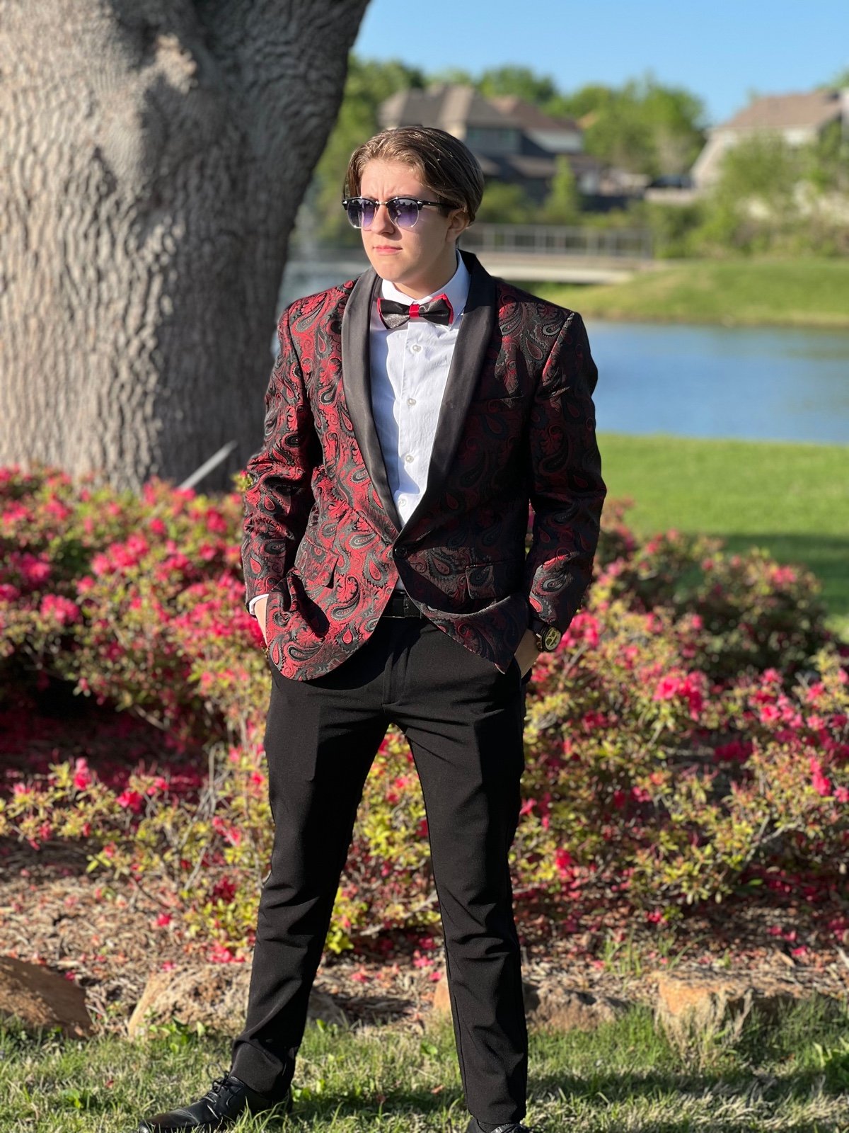 Red & black suite jacket SIZE MEDIUM