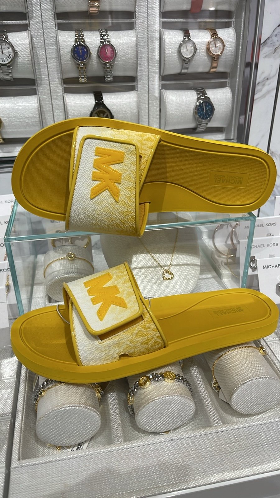 michael kors yellow sandals