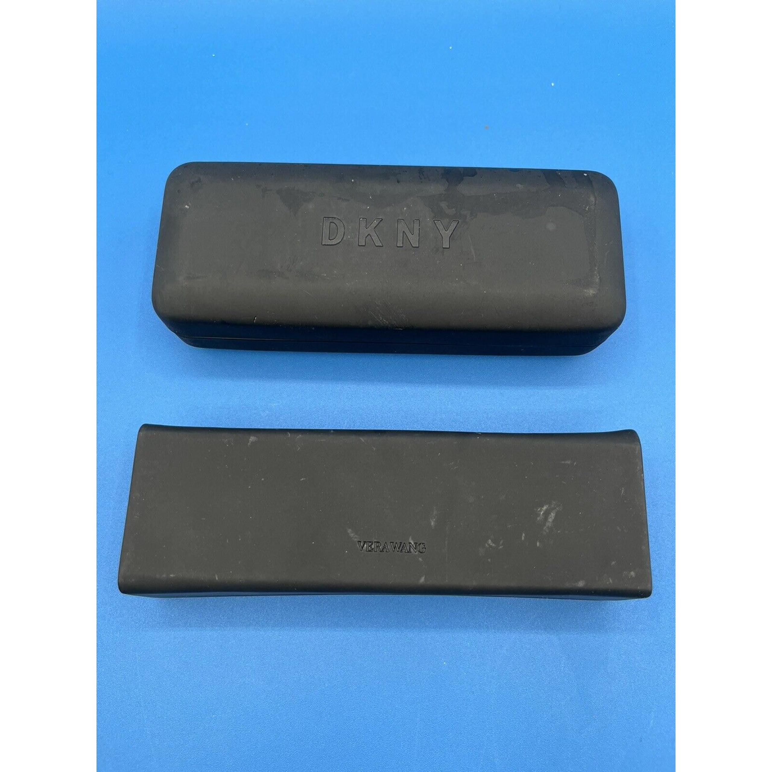 Lot of 2 Eyeglasses Hard Cases Vera Wang DKNY Black