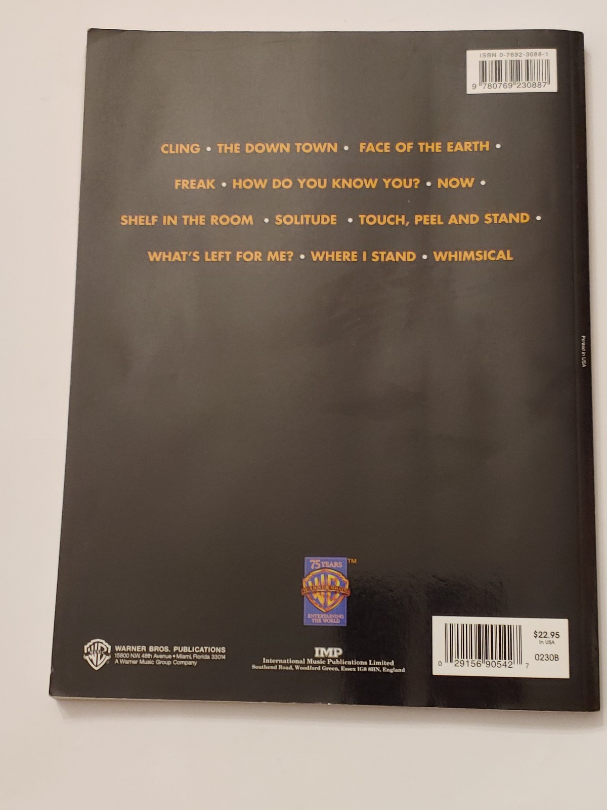 days of the new guitar tab book - detail