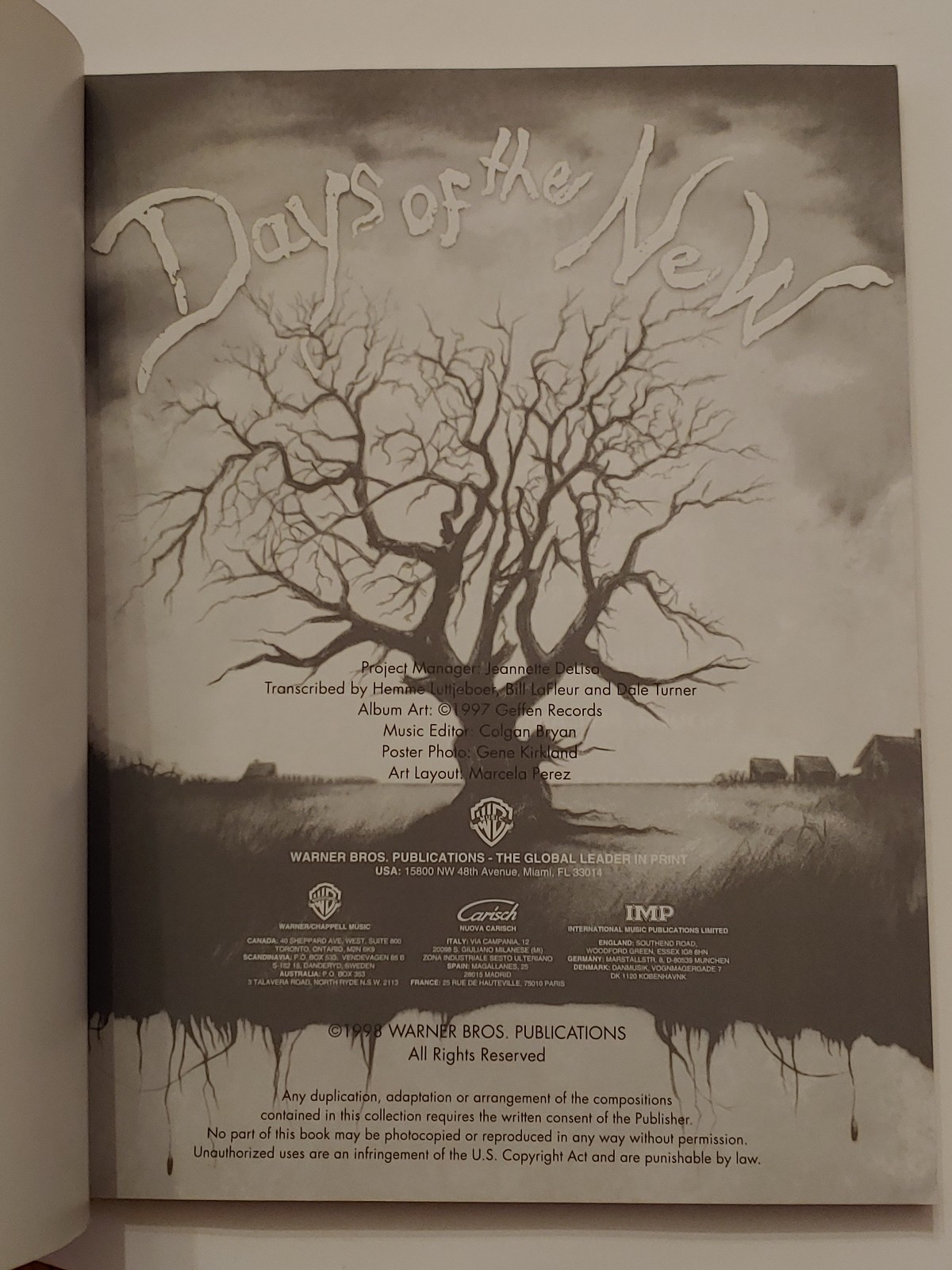 days of the new guitar tab book - detail