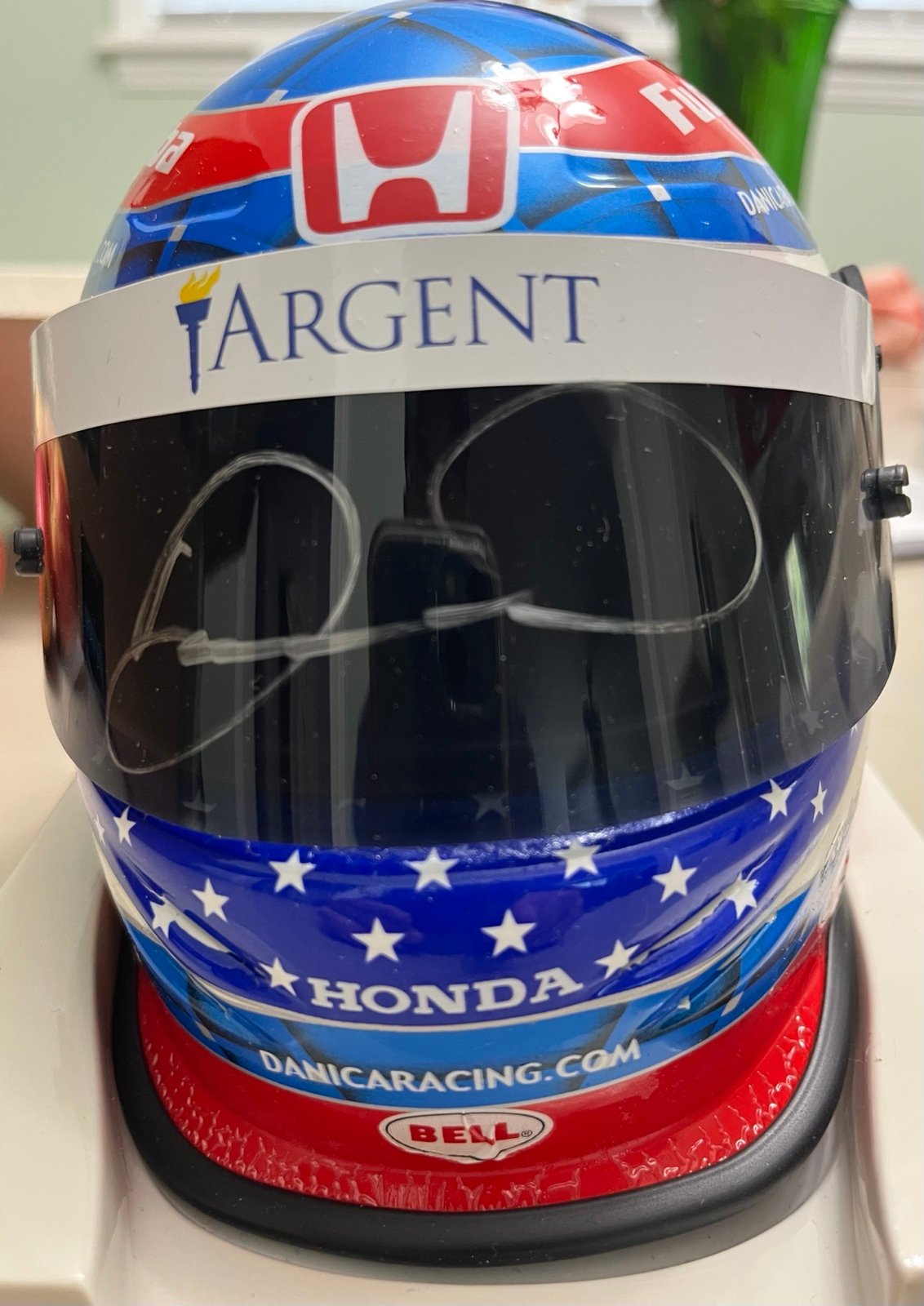 Danica Patrick Argent Mini Helmet Signed Auto Autographed