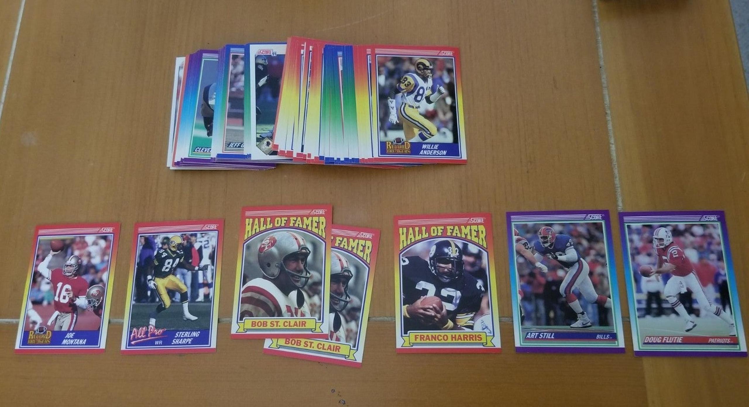 Lot of 78 NFL 1990s Score Trading Cards