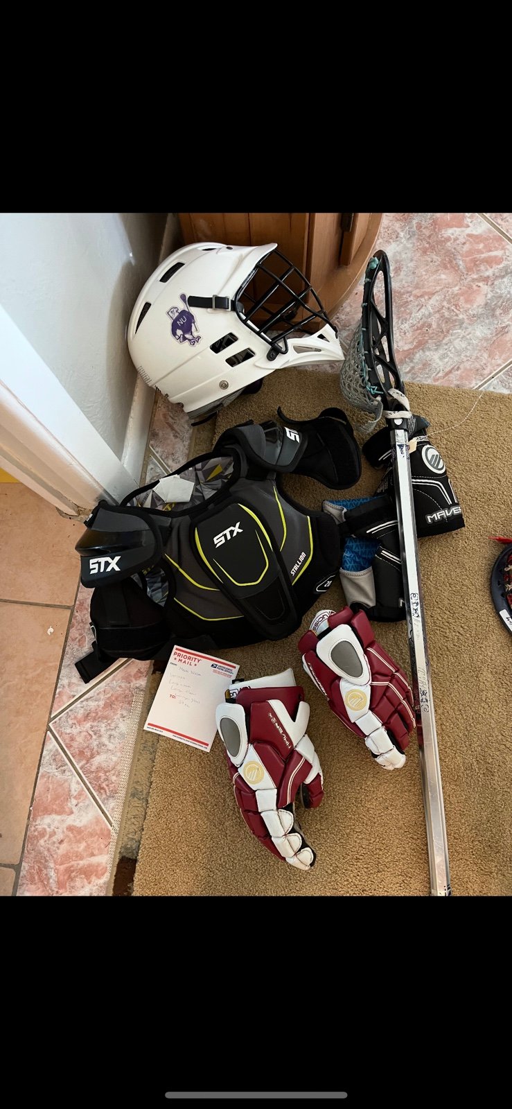 Youth large lacrosse equipment. Full set. Meets NOCSAE