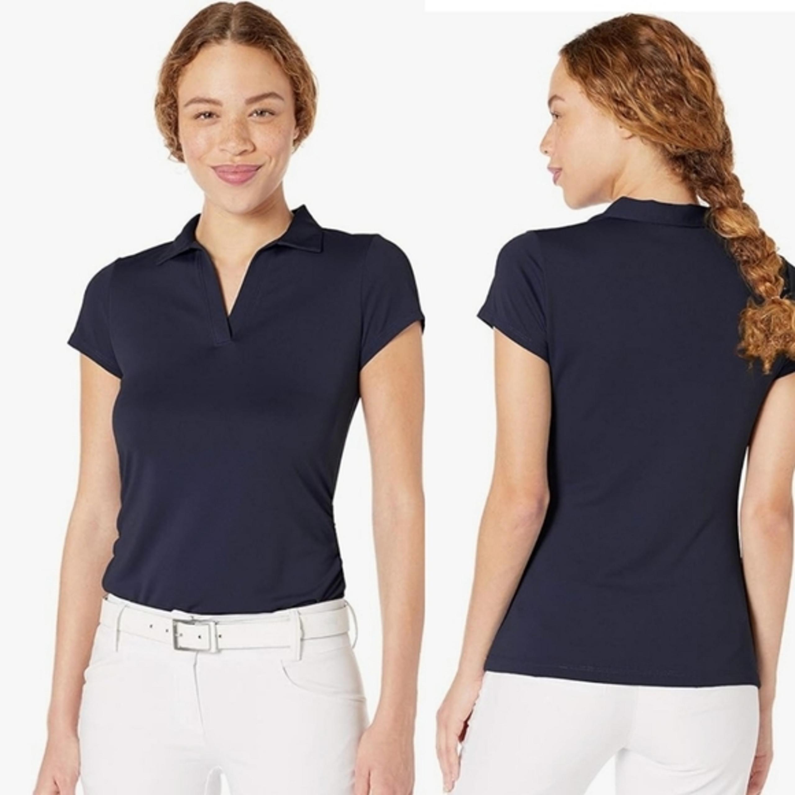 PGA Tour Women's Airflux Short Sleeve Golf Polo Shirt Sz Small