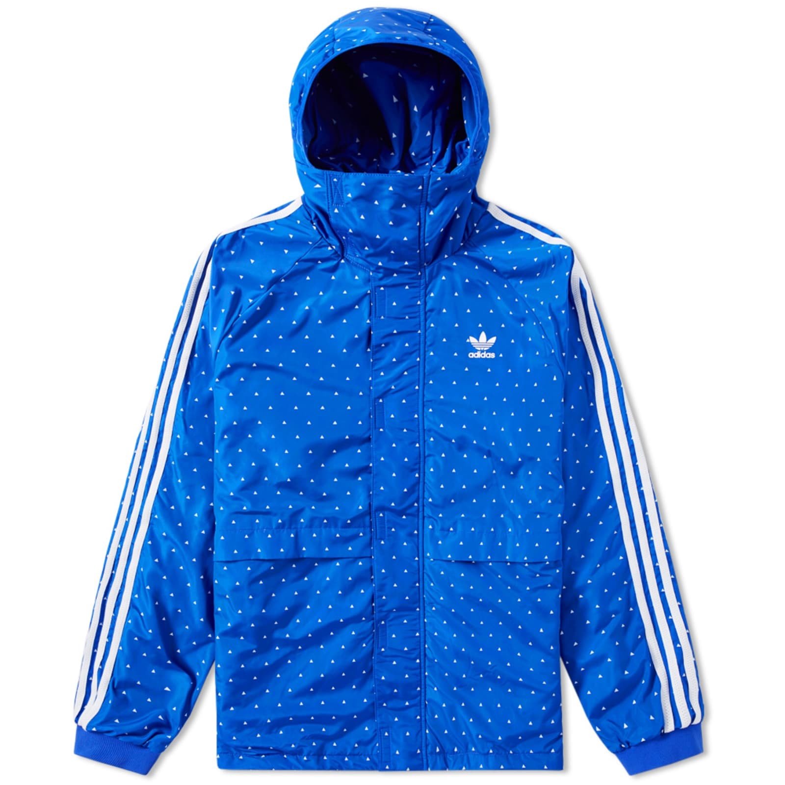 ADIDAS Originals x PHARRELL WILLIAMS Full-Zip Geometric Windbreaker Jacket Sz M