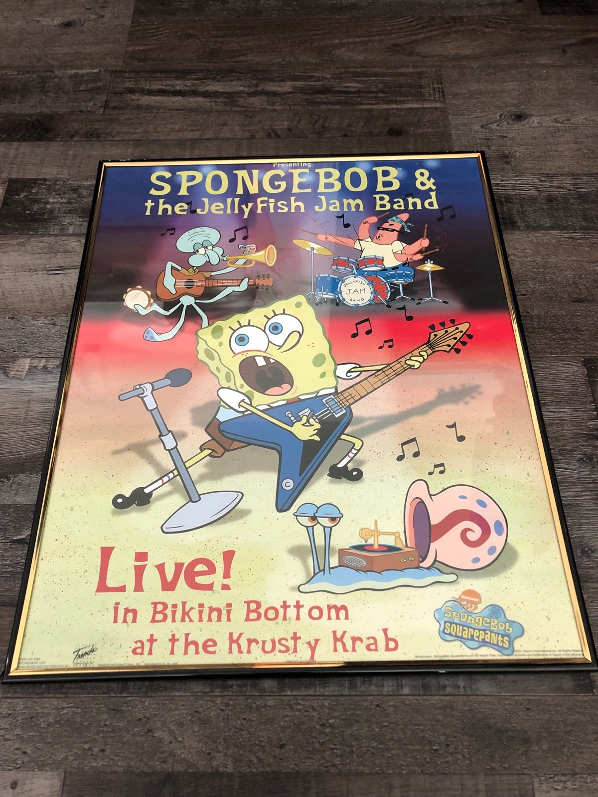 VINTAGE SPONGEBOB JELLYFISH JAM BAND PICTURE FRAME