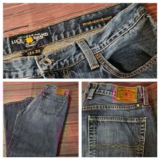 Lucky 181 Brand Jeans 33X28 Relaxed Baggy Denim Pants Wide Leg Men's