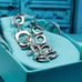 Tiffany Sterling Square Box Cushion Link Toggle 61/2 Bracelet